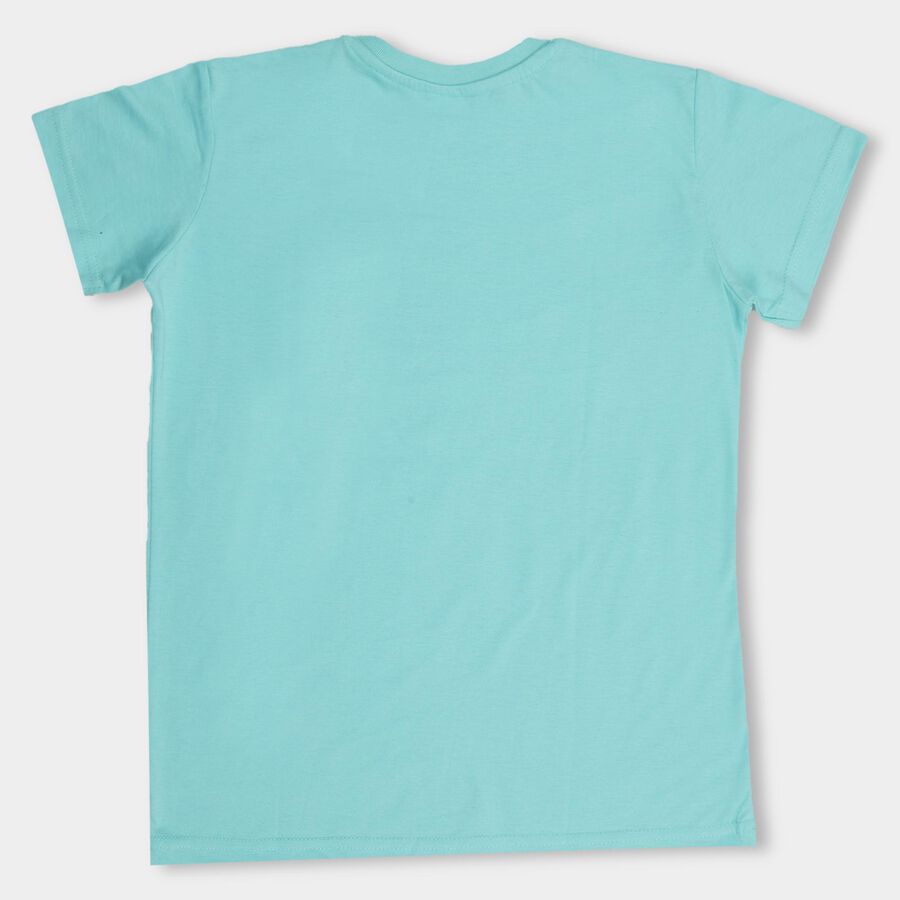 Boys' Half Sleeves T-Shirt , एक्वा, large image number null