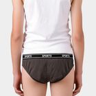 Boys Grey Regular Fit Briefs, Dark Grey, small