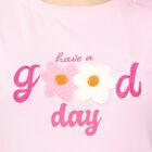 Ladies' 100% Cotton Round Neck T-Shirt, गुलाबी, small