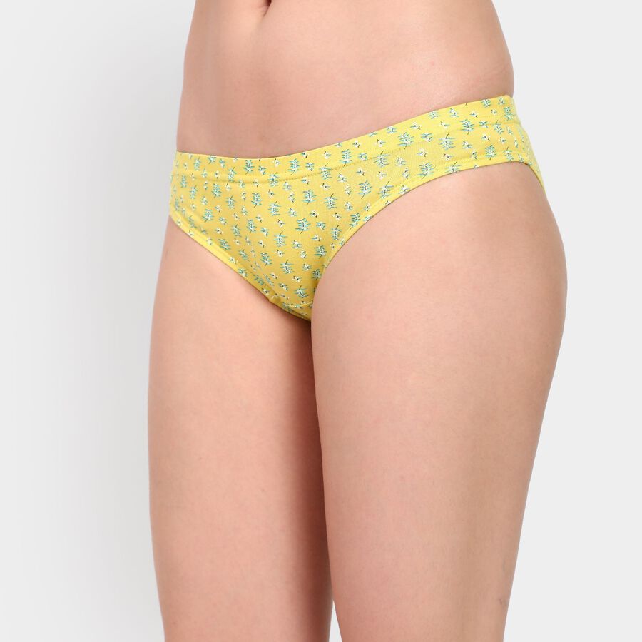 Ladies' 100% Cotton Panty, Yellow, large image number null