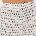 Women's Soft Ivory White Floral Printed Ethnic Set, Light Blue, small image number null
