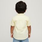 Infants Light Yellow Cotton Half Sleeve Classic Casual Shirt, Yellow, small image number null