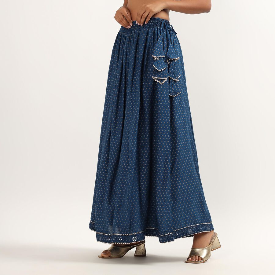 Ladies' Lehenga Skirt, Teal Blue, large image number null