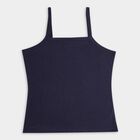 Girls' 100% Cotton Vest , Navy Blue, small image number null