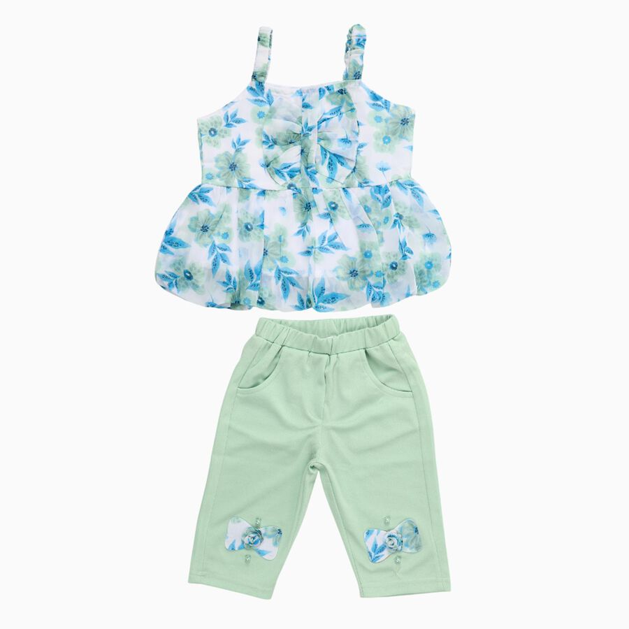 Girls' Capri Set, Light Green, large
