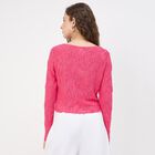 Women's Soft Pink Sweetheart Neck Romantic Crop Top, Pink, small