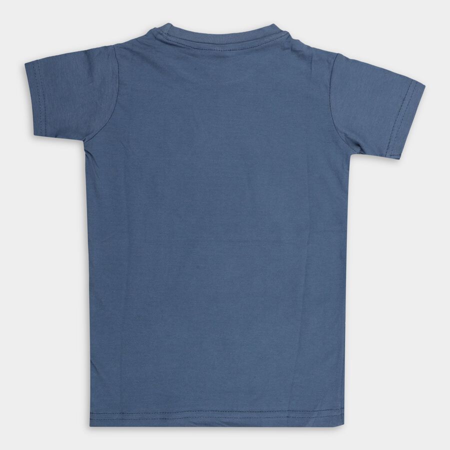 Boys' 100% Cotton Half Sleeves T-Shirt , Navy Blue, large image number null