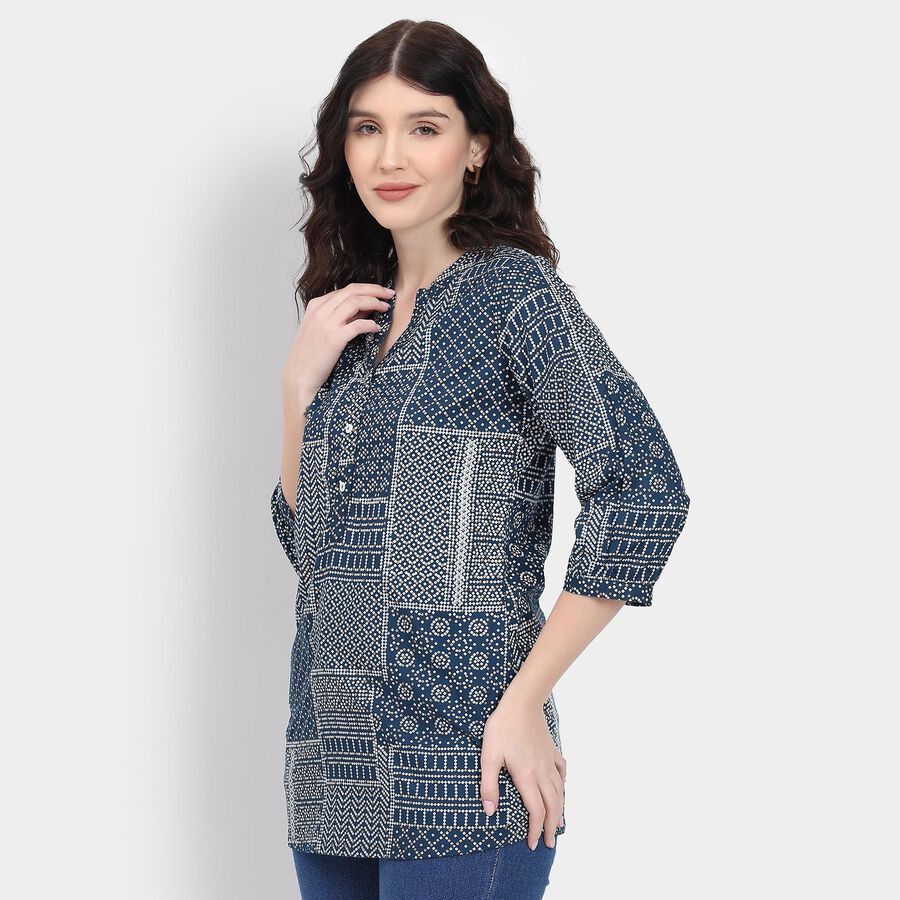 Ladies' Kurti, गहरा नीला, large image number null