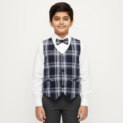Boys Snow White Cotton Classic Collar Casual Shirt