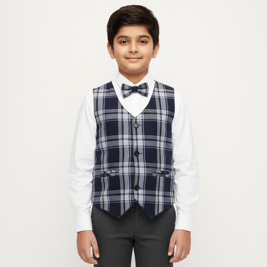 Boys Snow White Cotton Classic Collar Casual Shirt, सफ़ेद, large image number null