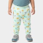 Infants' Mint Green Jogger Fit Bird Printed Cotton Pyjama, हल्का हरा, small