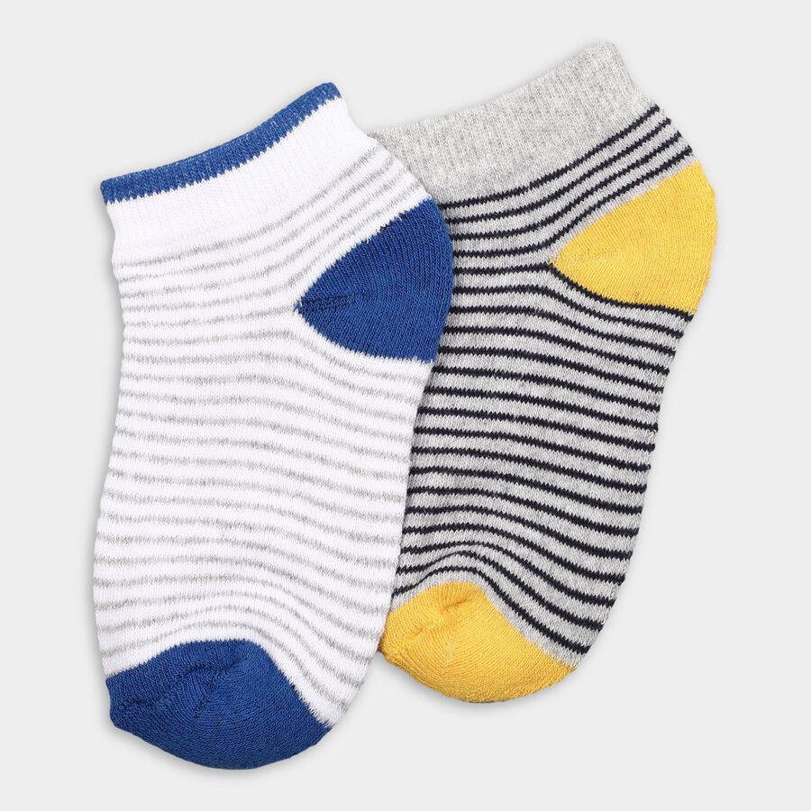 Boys' Socks (Pack of 2), White, large image number null