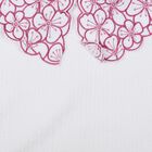 Girls White Peter Pan Collar Casual T-Shirt, White, small