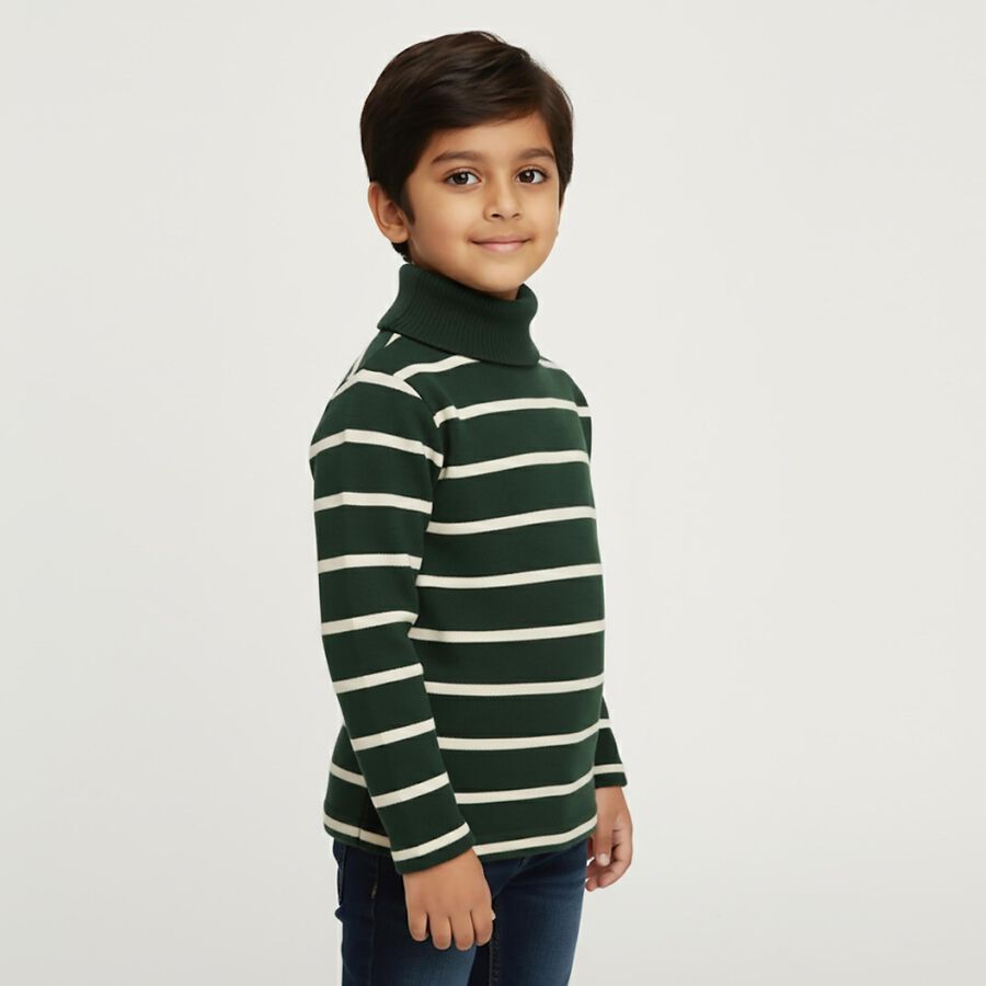 Boys' Pullover, Dark Green, large image number null