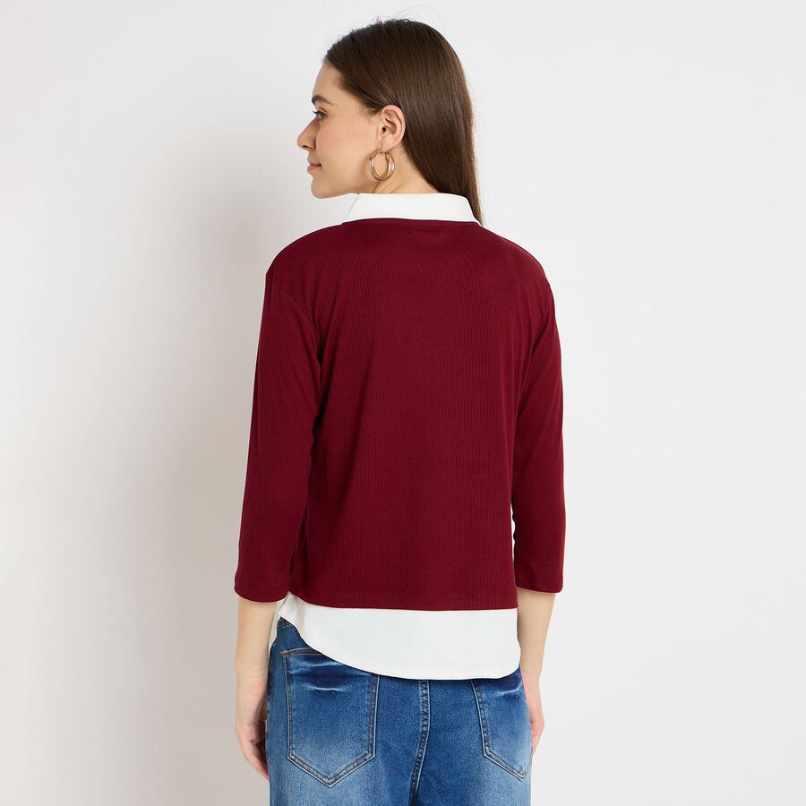 Ladies' Shirt, Wine, large image number null