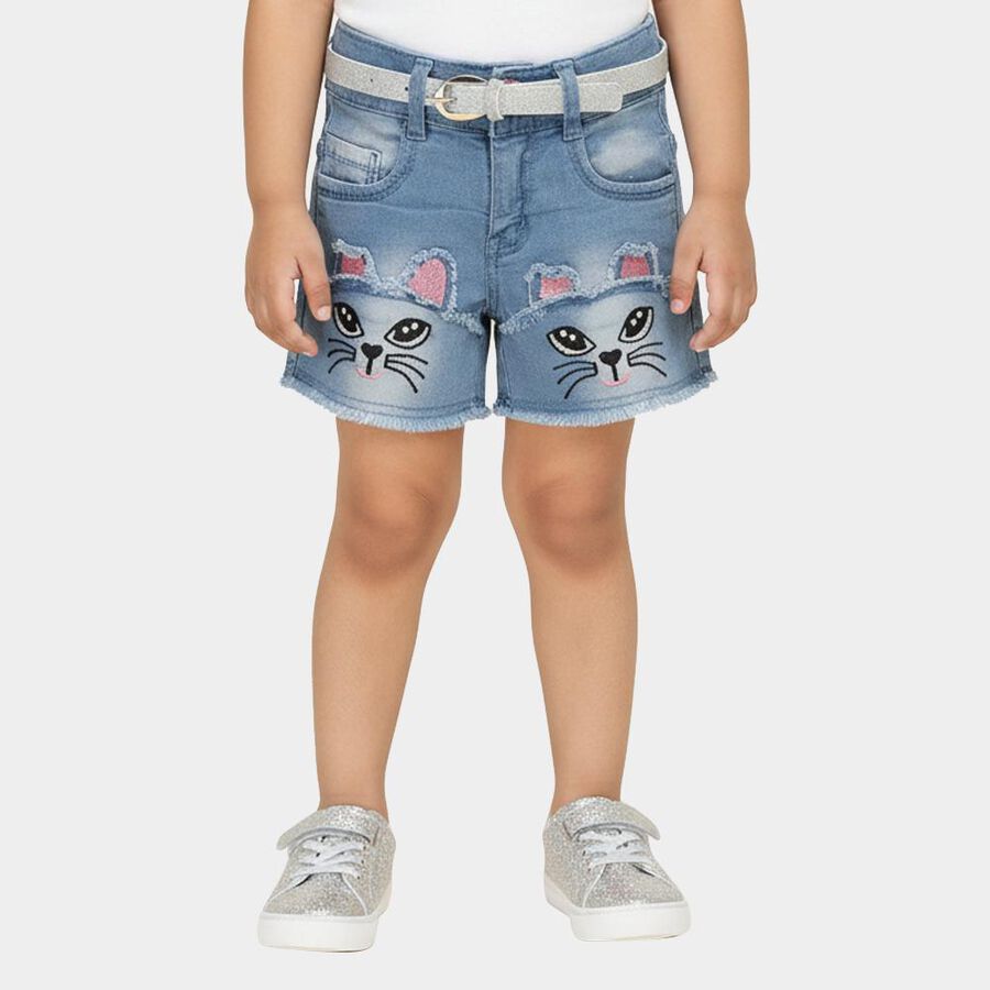 Girls' Shorts, हल्का नीला, large