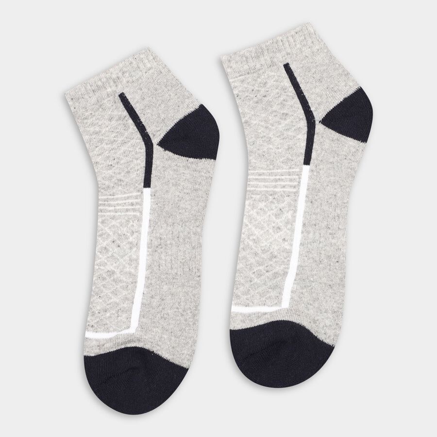 Men's Socks (Pack of 3), White, large
