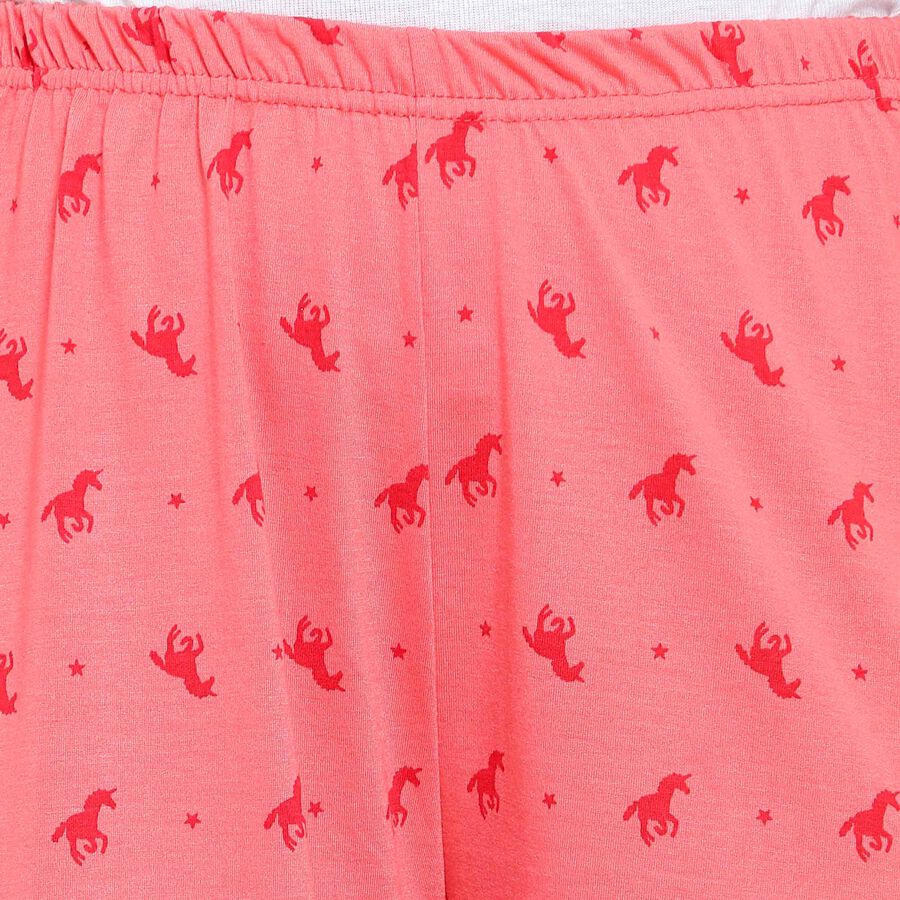 All Over Print Full Length Pyjama, गुलाबी, large image number null