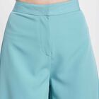 Solid High Rise Trousers, Light Blue, small image number null