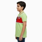 Boys Light Sage Green Cotton Round Neck Casual T-Shirt, हल्का हरा, small