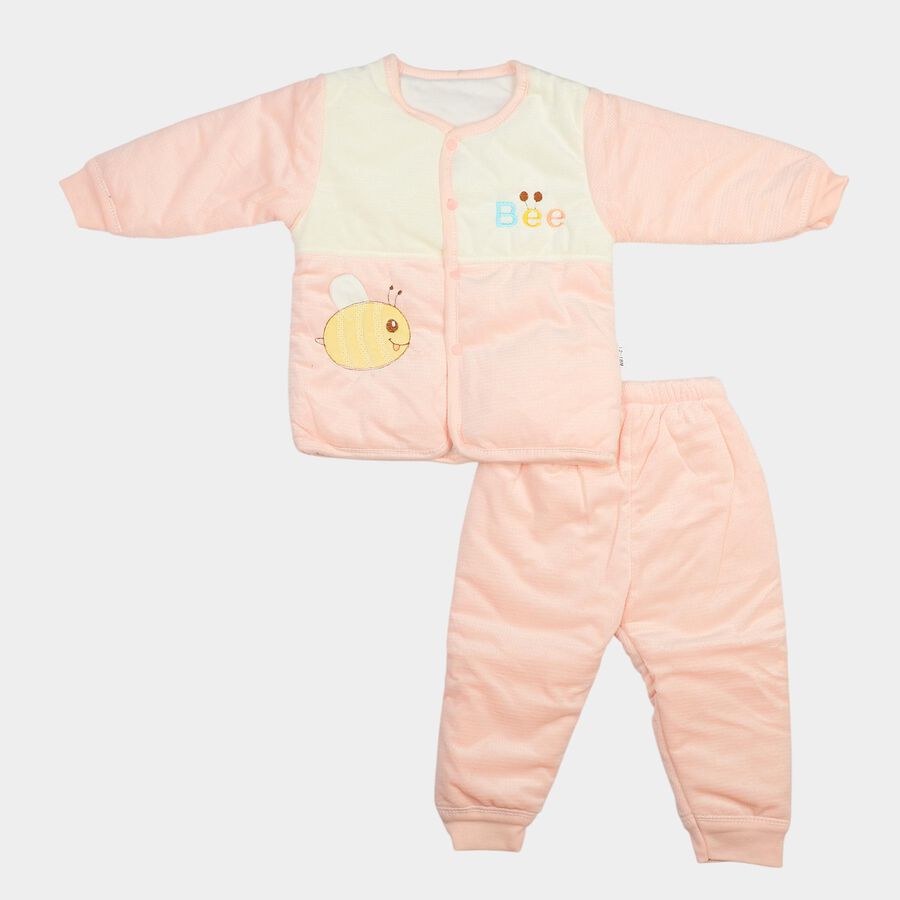 Infants' Pink Round Neck Lounge Hipster Set, Light Pink, large