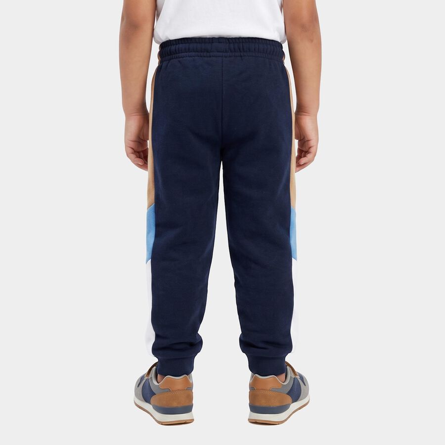 Boys Navy Blue Jogger Colorblock Pyjama, Navy Blue, large