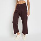 Ladies' Cotton Jeans, मरून, small image number null