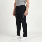 Men's Black Slim Fit Side-Striped Track Pants, काला, small