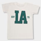 Boys' 100% Cotton Half Sleeves T-Shirt, ऑफ व्हाइट, small image number null