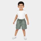 Boys' Olive Green Cotton Cargo Bermuda Shorts, Light Green, small