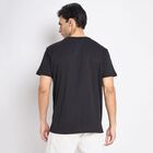 Men's 100% Cotton Round Neck Half Sleeves T-Shirt, काला, small image number null