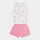 Infants Cotton Shorts Set, White, small image number null