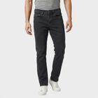 Men's Dark Blue Slim Fit Washed Jeans, गहरा नीला, small