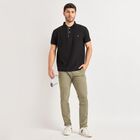 Men's Collared Half Sleeves T-Shirt , Black, small image number null