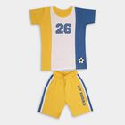 Boys' 100% Cotton Knit Baba Suit , पीला, small image number null