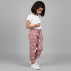 Girls' Dusty Rose Butterfly Printed Pyjama, हल्का गुलाबी, small image number null