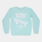 Printed Sweatshirt, Aqua, small image number null