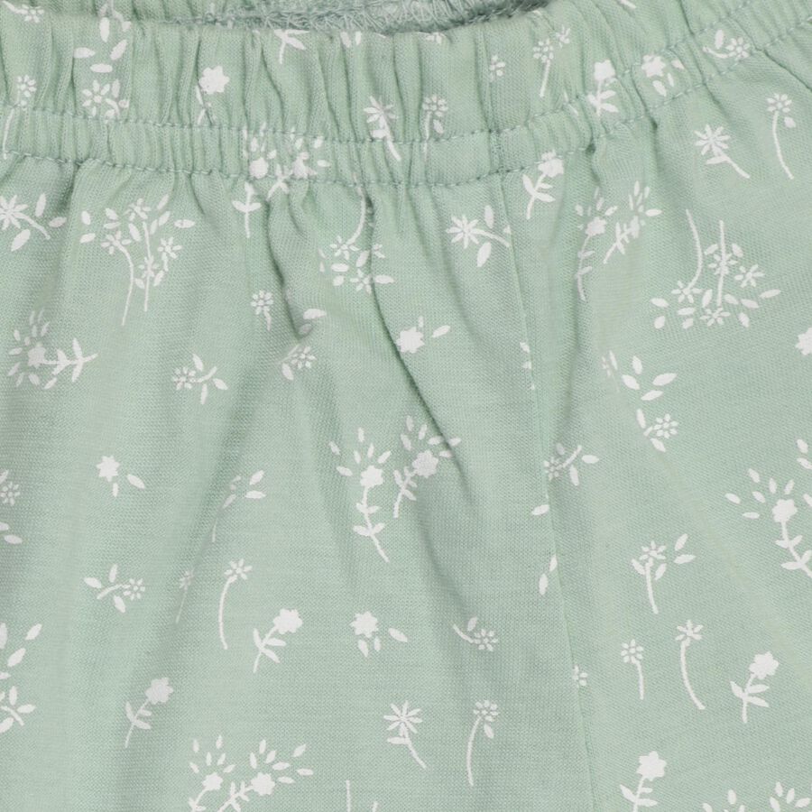 Girls' 100% Cotton Capri , Light Green, large image number null
