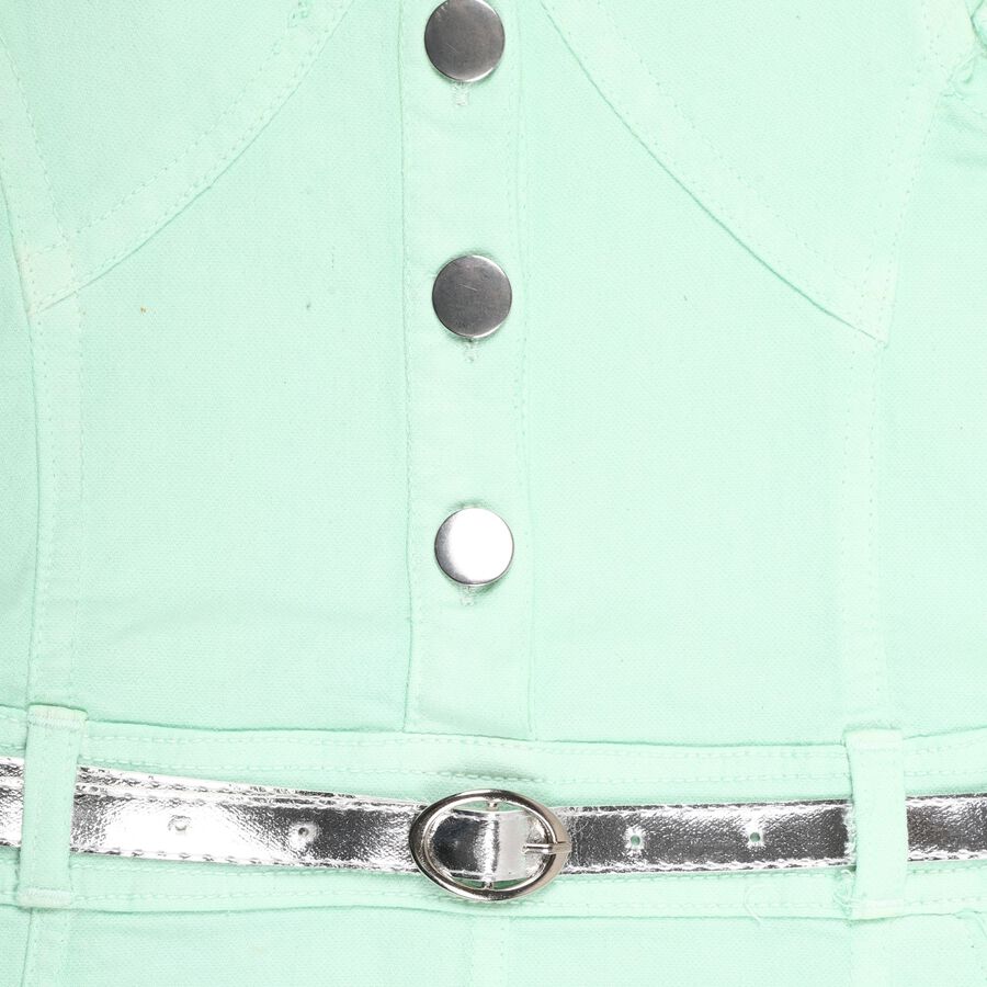 Girl's Frock, हल्का हरा, large image number null