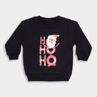 Infants Deep Midnight Navy Blue Cotton Round Neck Casual Sweatshirt, नेवी ब्लू, small image number null