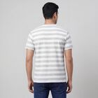 Men's Grey Round Neck Casual T-Shirt, हल्का ग्रे, small