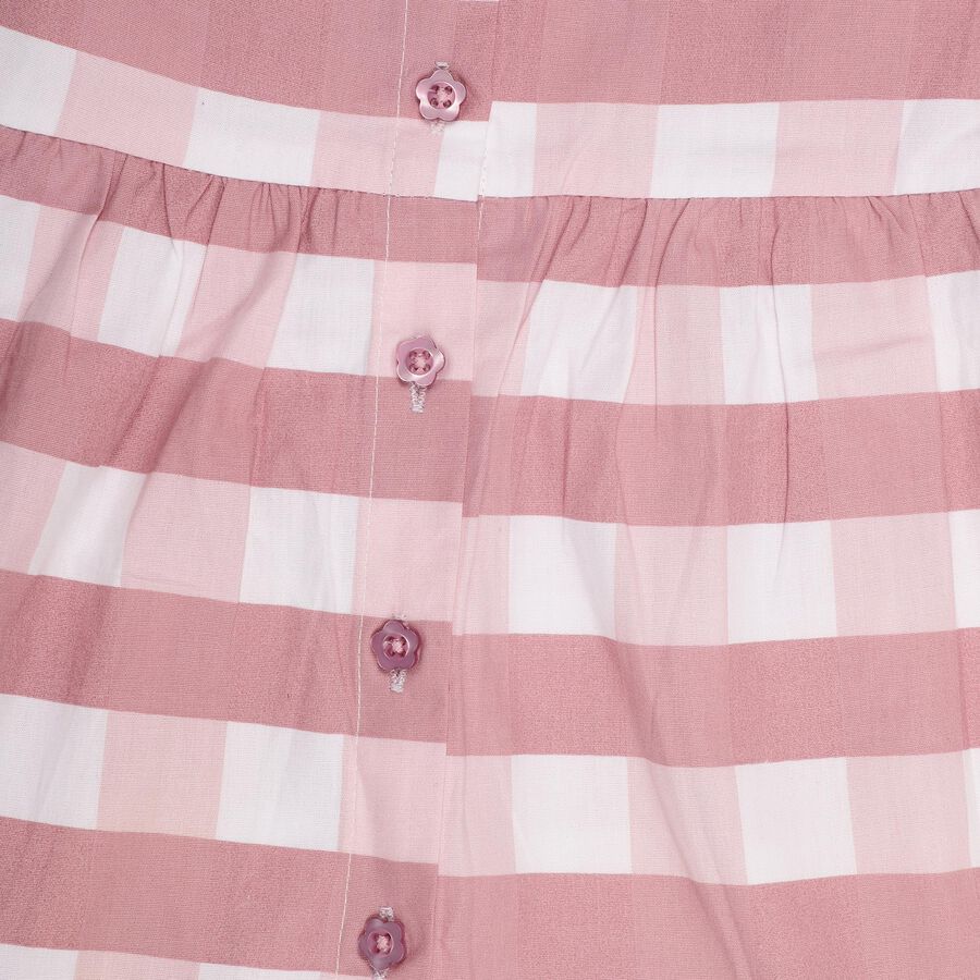 Infant Girls' 100% Cotton Frock, हल्का गुलाबी, large image number null