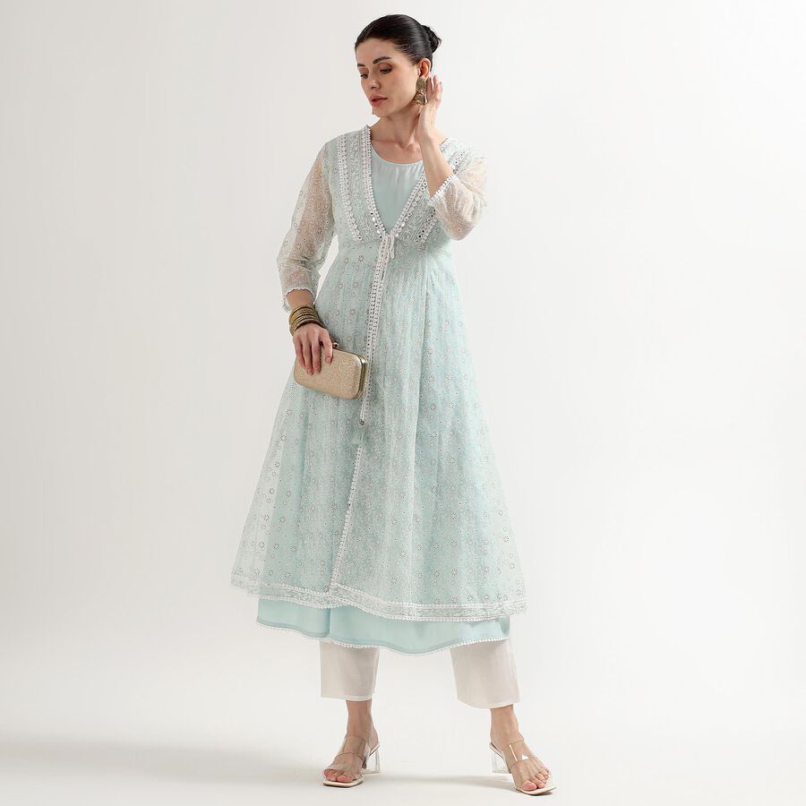 Ladies' Kurta, Aqua, large image number null