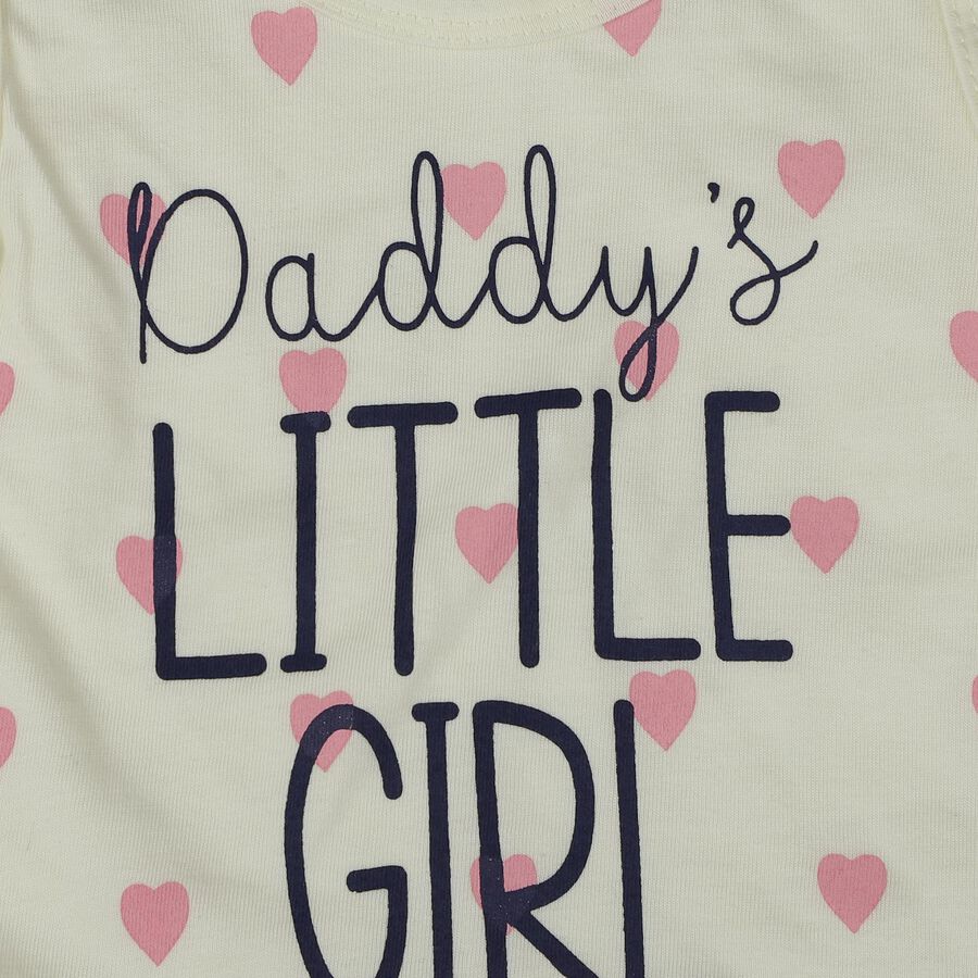 Girls' Yellow Cotton Sleeveless Top and Shorts Set, Yellow, large