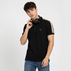 Men Black Polo Neck Polo T-Shirt, Black, small