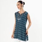 Women's Deep Peacock Blue Printed Ethnic Set, गहरा नीला, small image number null