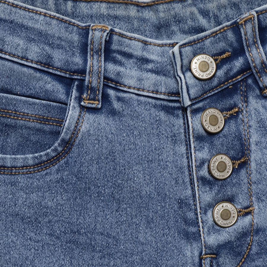 Girls' Jeans , Mid Blue, large image number null