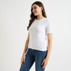 Ladies' Round Neck T-Shirt, White, small image number null