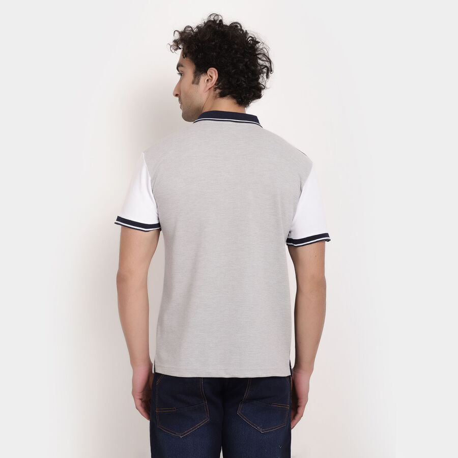 Cut N Sew Polo T-Shirt, Melange Light Grey, large image number null