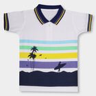 Boys' 100% Cotton Half Sleeves T-Shirt, Off White, small image number null